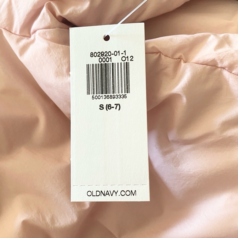 Pink Puffer Jacket Hooded Water Resistant Girls Size S 6-7) - Picture 6 of 6